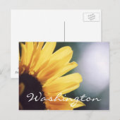 Washington Postcard Sunflower Template Postkarte (Vorne/Hinten)