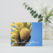 Washington Postcard Sunflower Template Postkarte (Stehend Vorderseite)