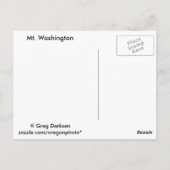Washington Postkarte (Rückseite)