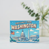 WASHINGTON Postkarte (Stehend Vorderseite)