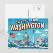 WASHINGTON Postkarte (Vorne/Hinten)
