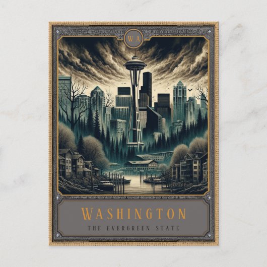 Washington | Postkarte Gothic Art (Vorderseite)