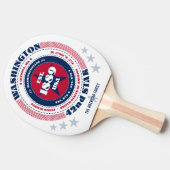 Washington Pride Circular Typografy Monogram Tischtennis Schläger (Seitenansicht)
