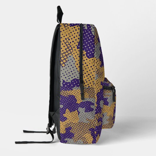 Washington Purple & Gold Camo Printed Bedruckter Rucksack (Links)