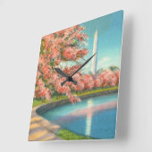 Washington Quadratische Wanduhr (Winkel)