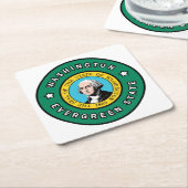 Washington Rechteckiger Pappuntersetzer (angewinkelt)