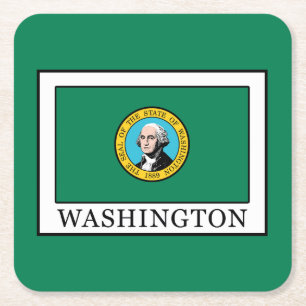 Washington Rechteckiger Pappuntersetzer