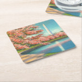 Washington Rechteckiger Pappuntersetzer (angewinkelt)