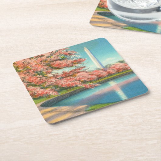 Washington Rechteckiger Pappuntersetzer (angewinkelt)