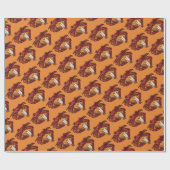 Washington Red Crab Football Wappen Geschenkpapier (Flach)