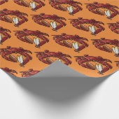 Washington Red Crab Football Wappen Geschenkpapier (Ecke)