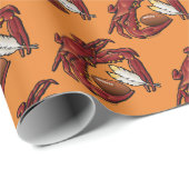 Washington Red Crab Football Wappen Geschenkpapier (Rolleneckpunkt)