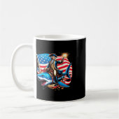 Washington Riding Shark Funny 4. Juli American Fl Kaffeetasse (Links)