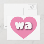 Washington - Rosa Herz - I Liebe Postkarte (Vorne/Hinten)