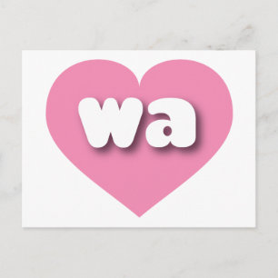 Washington - Rosa Herz - I Liebe Postkarte