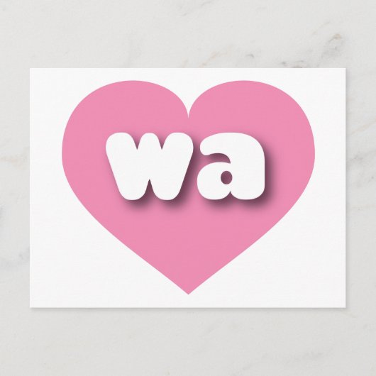 Washington - Rosa Herz - I Liebe Postkarte (Vorderseite)