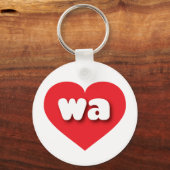 Washington - Rotes Herz - I Liebe Schlüsselanhänger (Vorderseite)