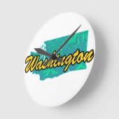 Washington Runde Wanduhr (Winkel)