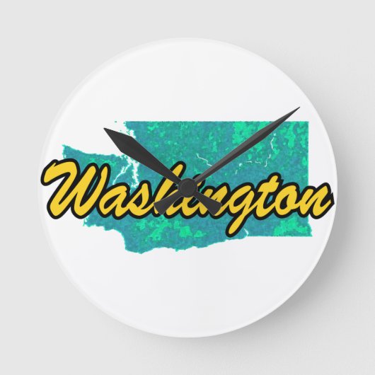 Washington Runde Wanduhr (Vorderseite)