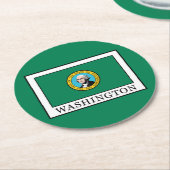 Washington Runder Pappuntersetzer (Angewinkelt)