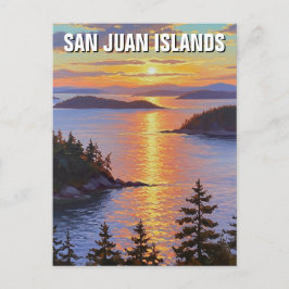 Washington san juan islands travel postkarte