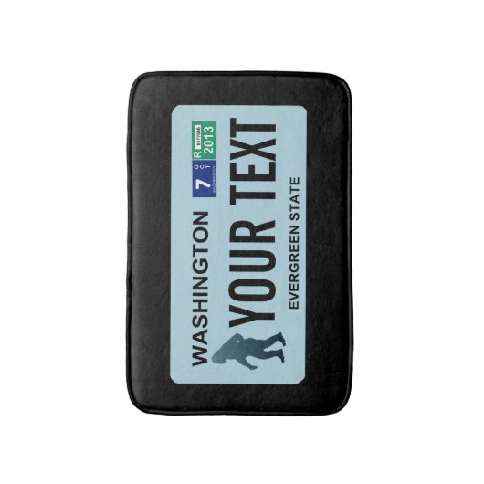 Washington Sasquatch License Plate Badematte (Vorderseite Vertikal)