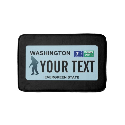 Washington Sasquatch License Plate Badematte (Vorderseite)