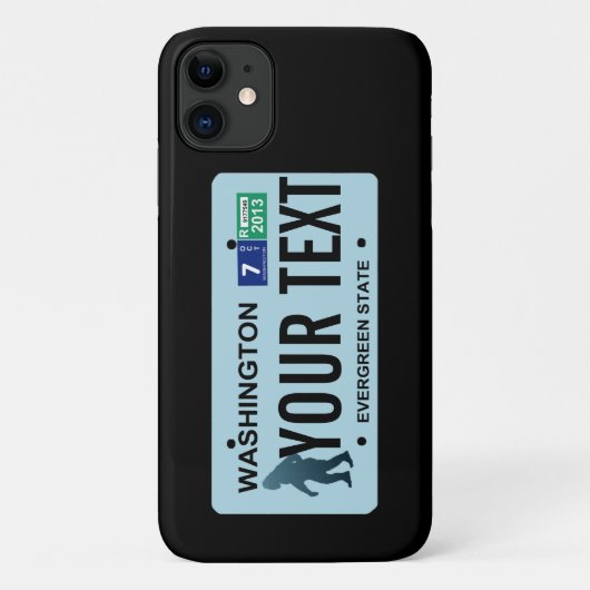 Washington Sasquatch License Plate Case-Mate iPhone Hülle (Rückseite)