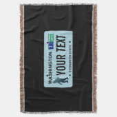Washington Sasquatch License Plate Decke (Vorderseite Vertikal)