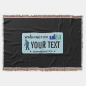 Washington Sasquatch License Plate Decke (Vorderseite)