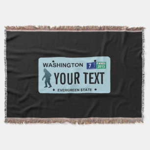 Washington Sasquatch License Plate Decke