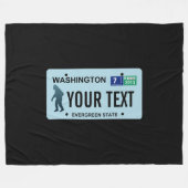 Washington Sasquatch License Plate Fleecedecke (Vorderseite (Horizontal))