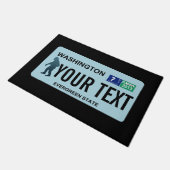 Washington Sasquatch License Plate Fußmatte (Schrägansicht)