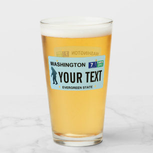 Washington Sasquatch License Plate Glas