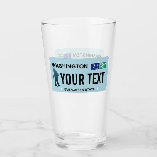 Washington Sasquatch License Plate Glas (Vorderseite)