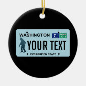 Washington Sasquatch License Plate Keramikornament (Vorne)
