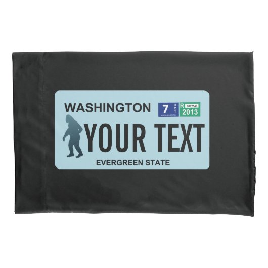 Washington Sasquatch License Plate Kissenbezug (Vorderseite)