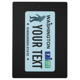 Washington Sasquatch License Plate Klemmbrett