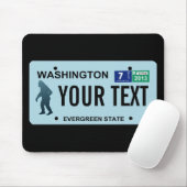 Washington Sasquatch License Plate Mousepad (Mit Mouse)
