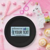 Washington Sasquatch License Plate Pappteller (Party)