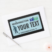 Washington Sasquatch License Plate Rechteckiger Aufkleber (Umschlag)
