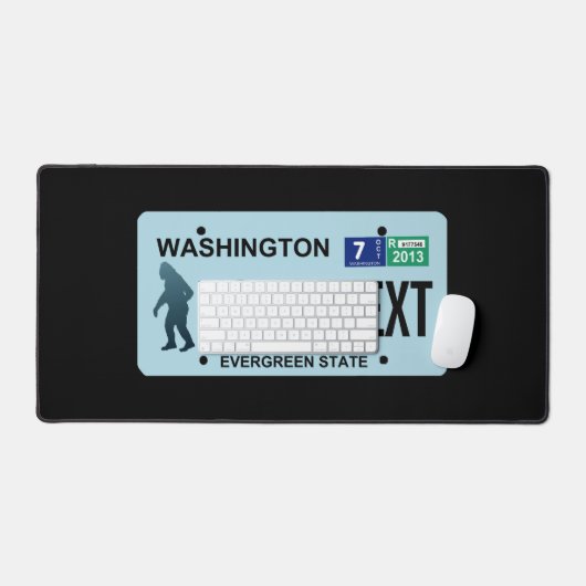 Washington Sasquatch License Plate Schreibtischunterlage (Tastatur & Maus)