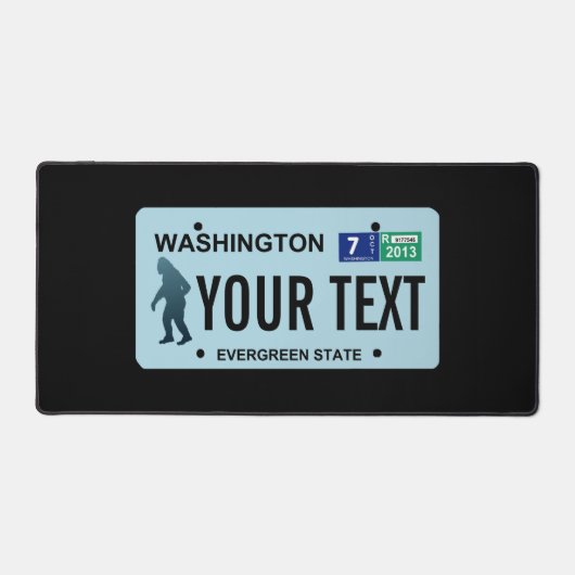 Washington Sasquatch License Plate Schreibtischunterlage (Vorderseite)