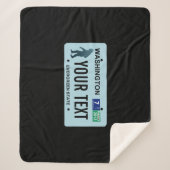 Washington Sasquatch License Plate Sherpadecke (Vorderseite)