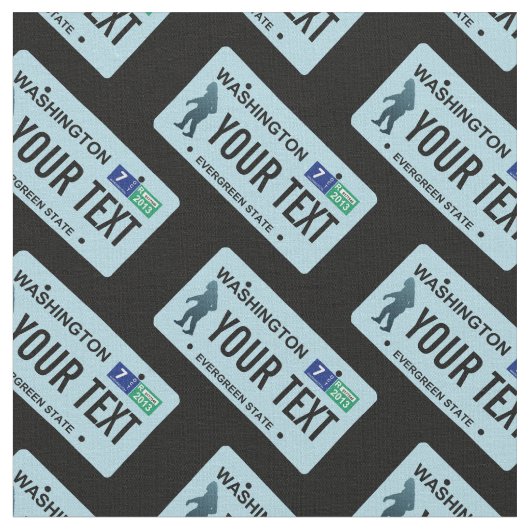 Washington Sasquatch License Plate Stoff (Nahaufnahme)