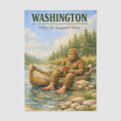 Washington Sasquatch Sommerkanu Seidenpapier (Vorderseite)