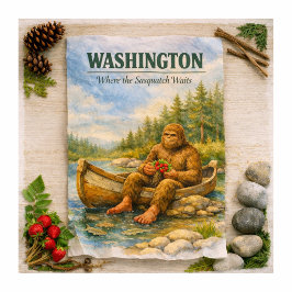 Washington Sasquatch Sommerkanu Seidenpapier