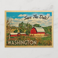 Washington Save the Date Farm Barn Rustic