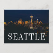 Washington | Seattle at Night Postkarte (Vorderseite)