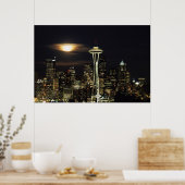 Washington, Seattle, Skyline at night from Kerry 2 Poster (Küche)